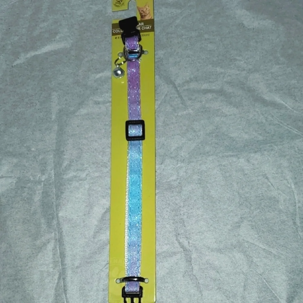 Iridescent Cat Collar with Bell